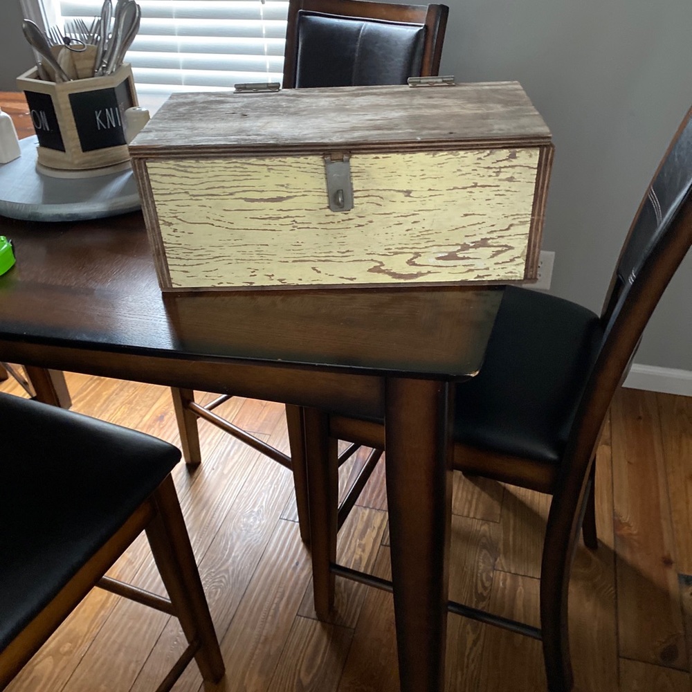 Vintage Wooden Tool Box - 7 X 17 X 6”